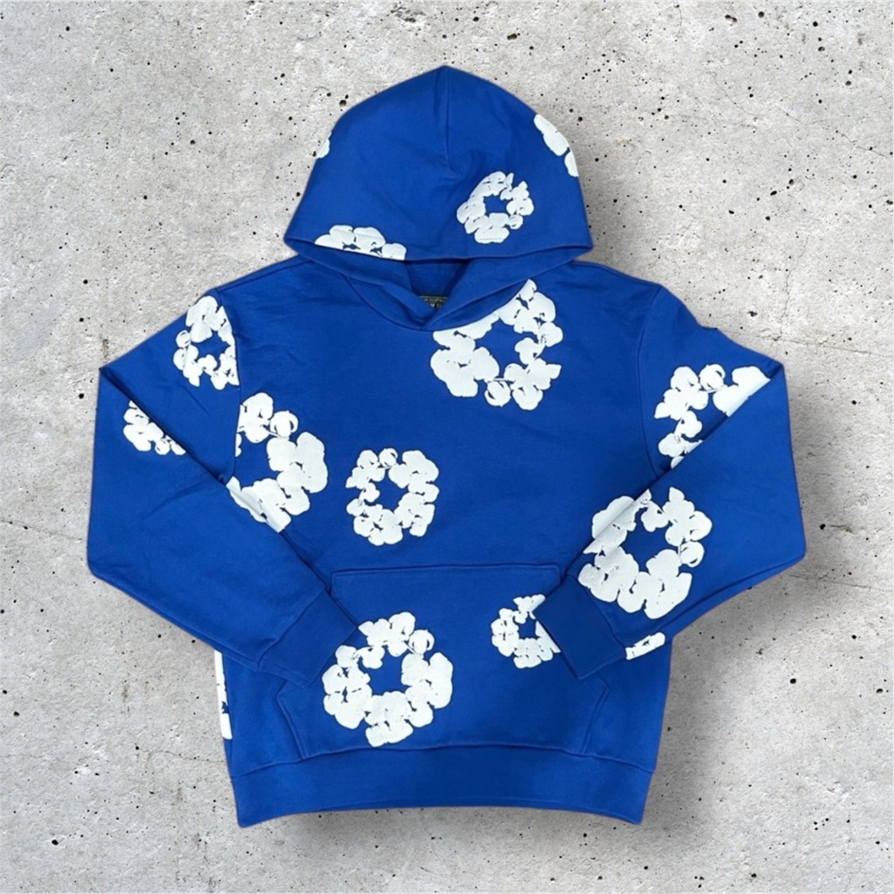 Denim Tears Hoodie Royal Blue L - Free Shipping